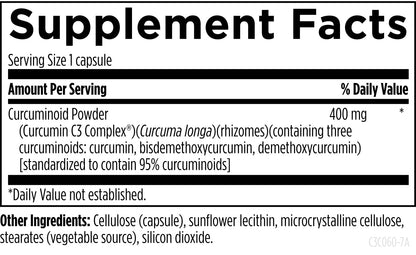 Close up of Designs for Health C3 Curcumin capsule