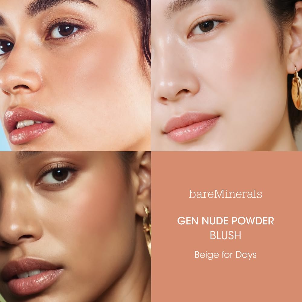 BareMinerals Gen Nude powder blush open compact showing Call My Blush shade