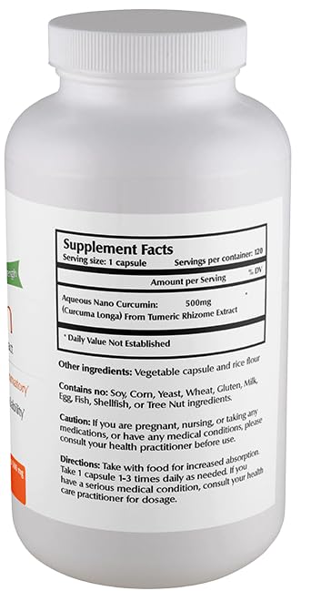 One Planet Nutrition Nano Curcumin supplement facts label