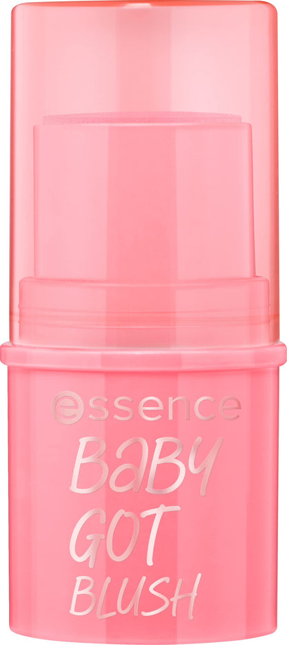 Essence Baby Got Blush 10 Tickle Me Pink cream blush stick showing product texture