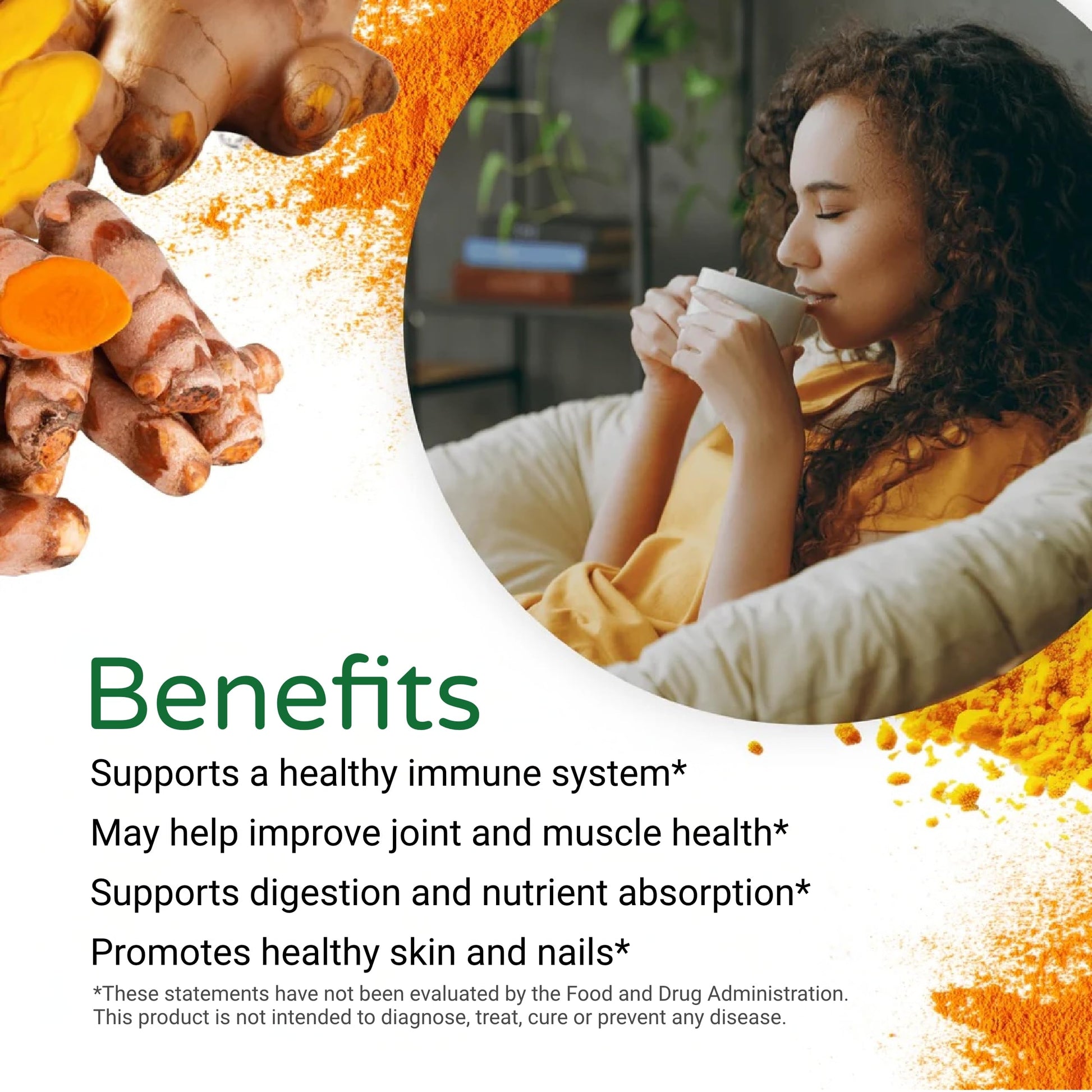 Feel Good Curcumin Powder bag with serving spoon