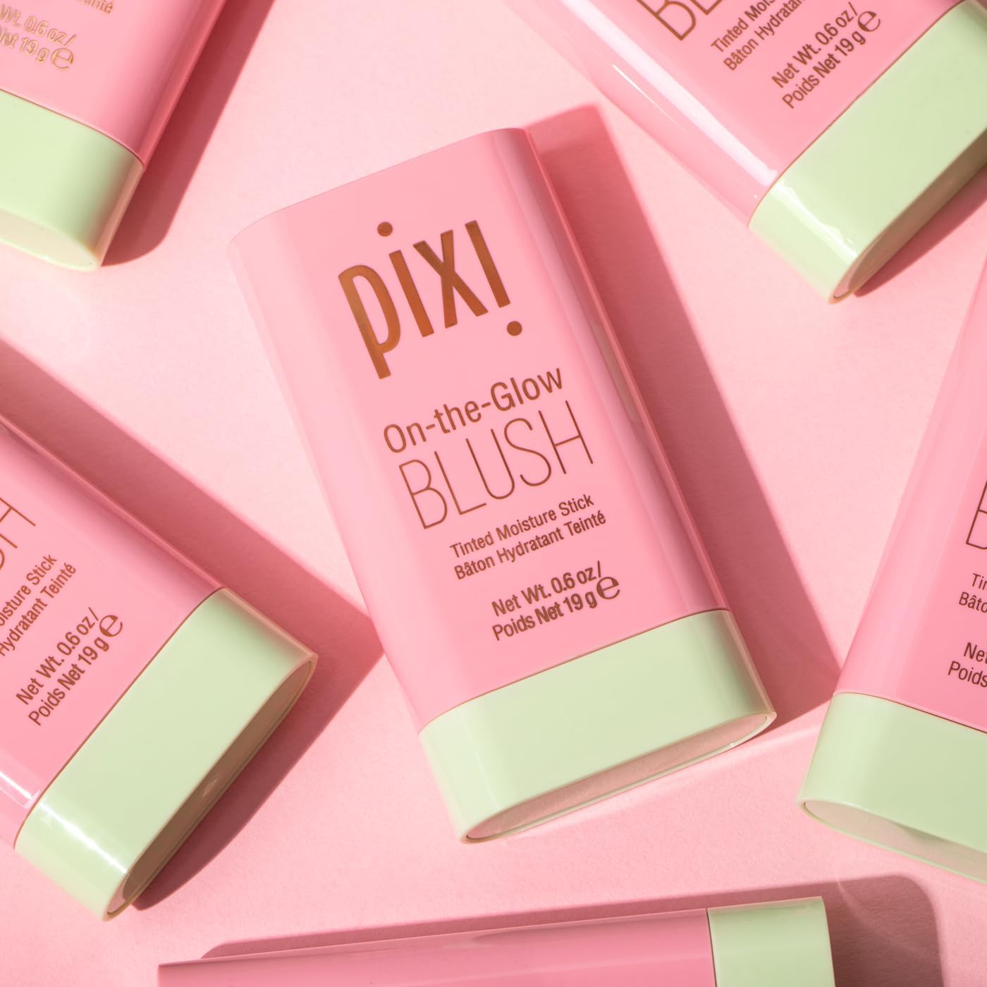 Pixi Fleur cream blush swatch on hand showing dewy finish