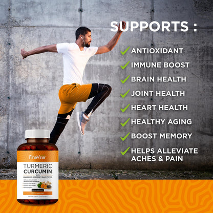 FineVine Turmeric Curcumin dietary supplement ingredients list