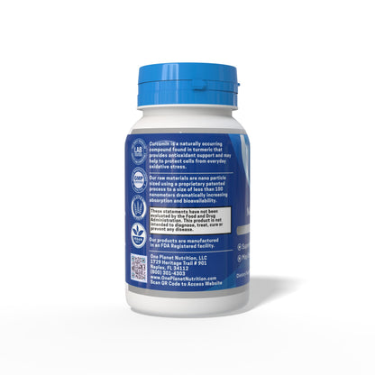 One Planet Nutrition Nano Curcumin capsule close up