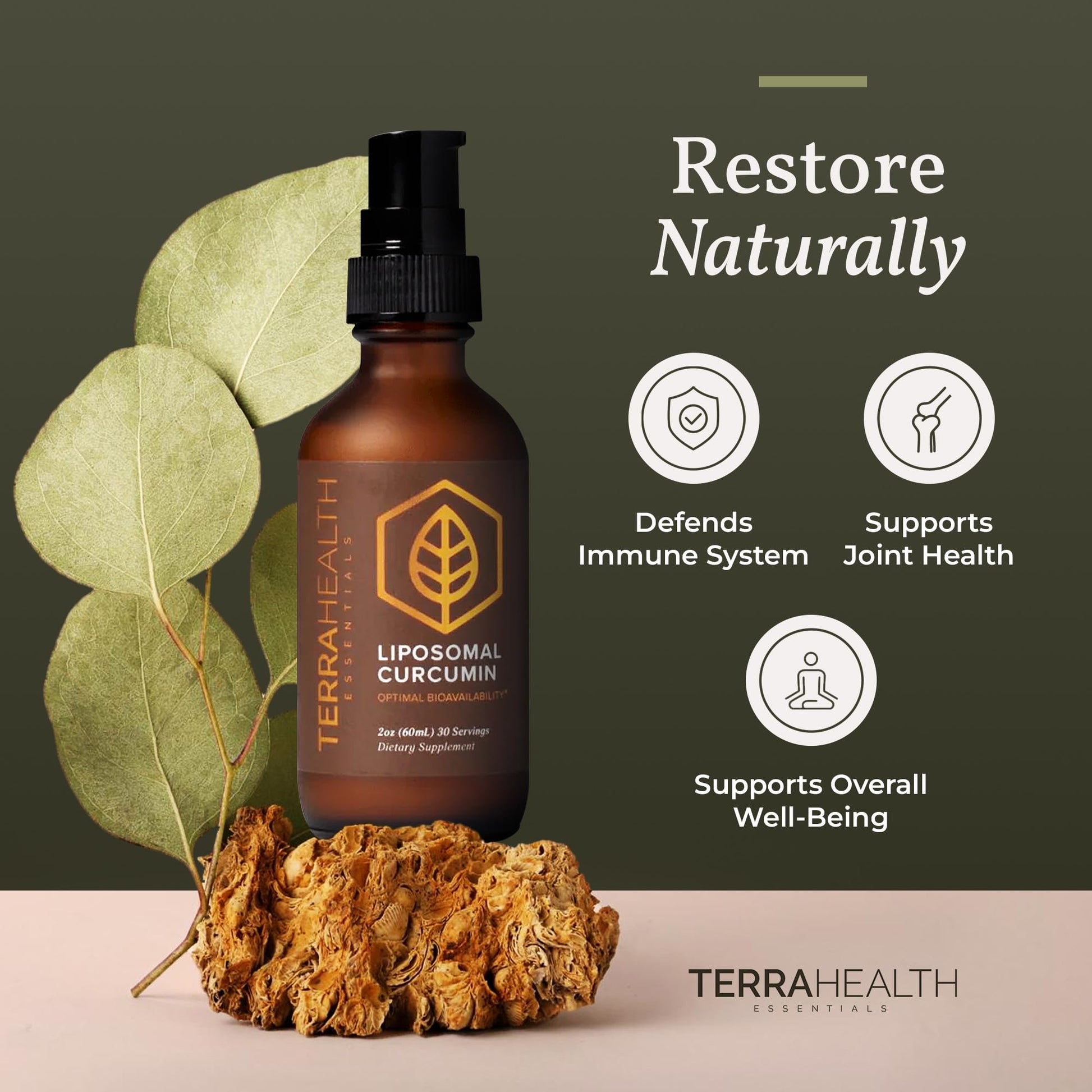 Authentic USA imported Terra Health Essentials curcumin bottle