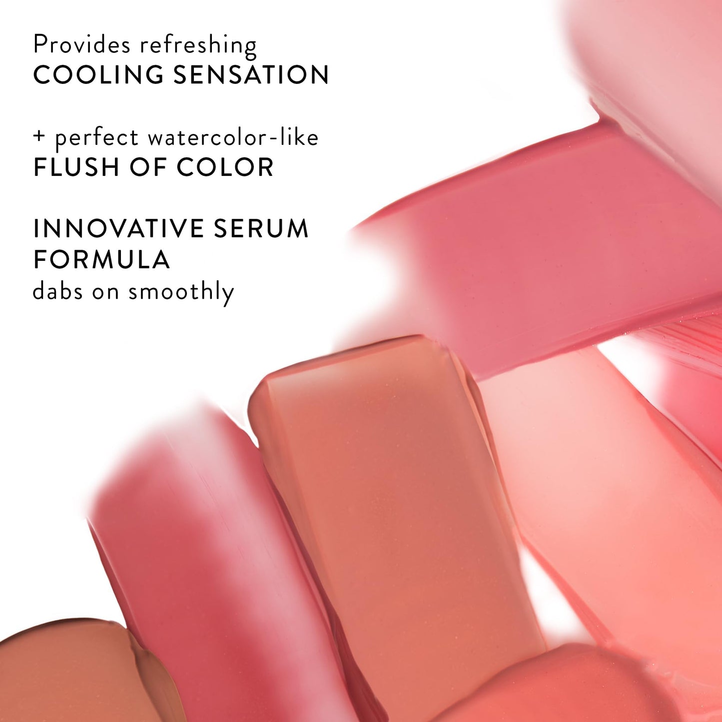 Hydrating serum blush with hyaluronic acid for mature skin