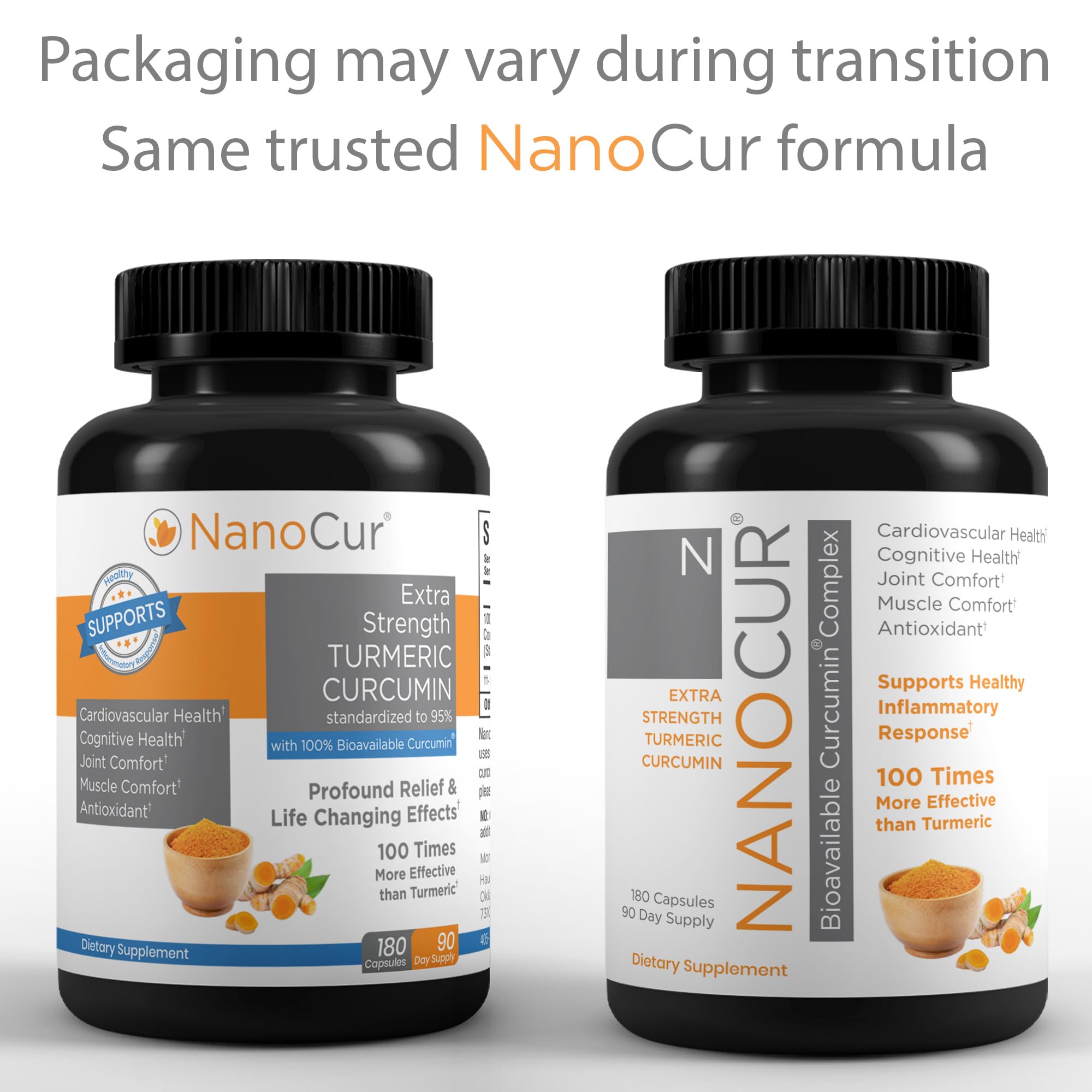 Nanocur pharmaceutical grade curcumin supplement packaging details