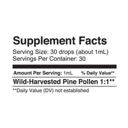 Authentic USA imported Surthrival Pine Pollen liquid dietary supplement bottle for endocrine health.