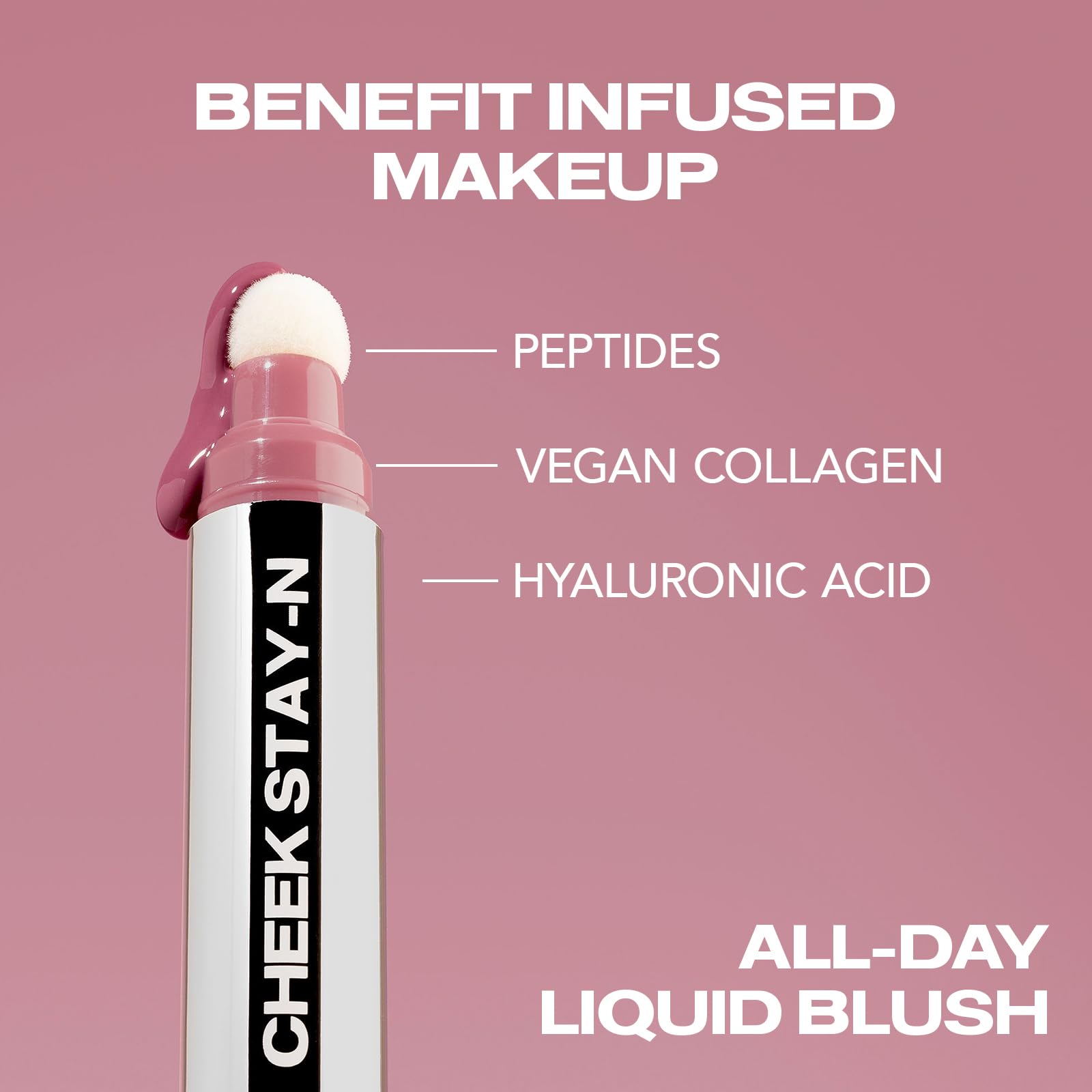 Sacheu Cheek Stay N hydrating dewy blush texture swatch on hand.