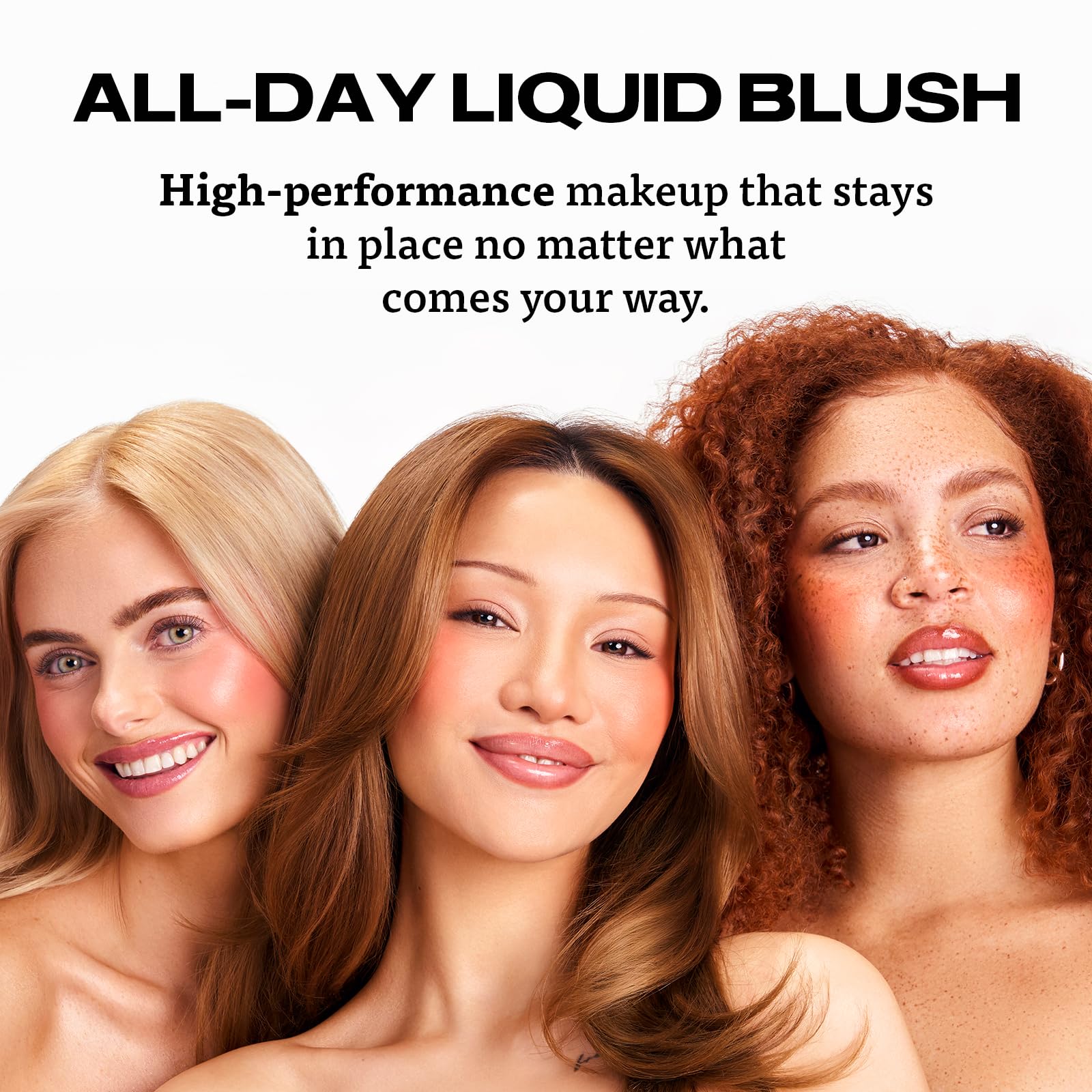 Sacheu Cheek Stay N All Day Liquid Blush full product range layout.