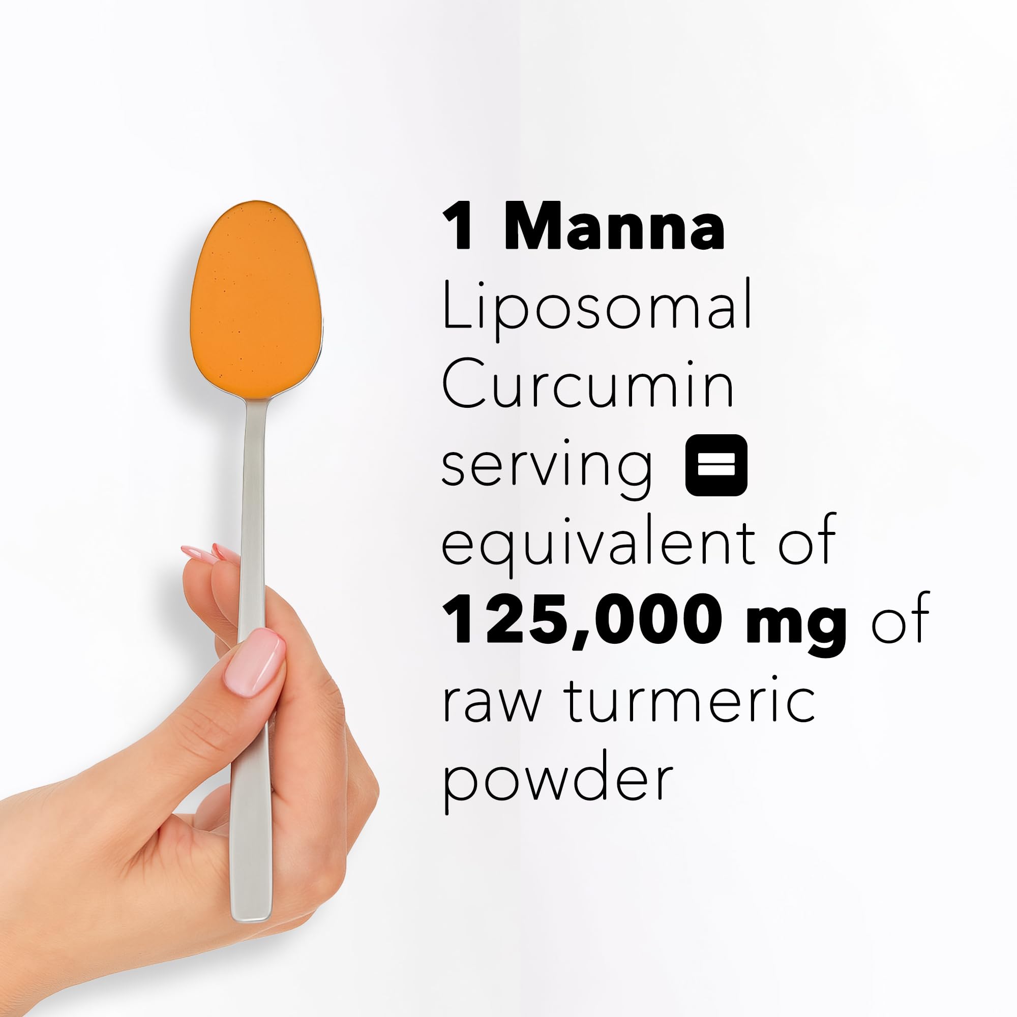 Manna Vitamins liposomal curcumin liquid supplement packaging label