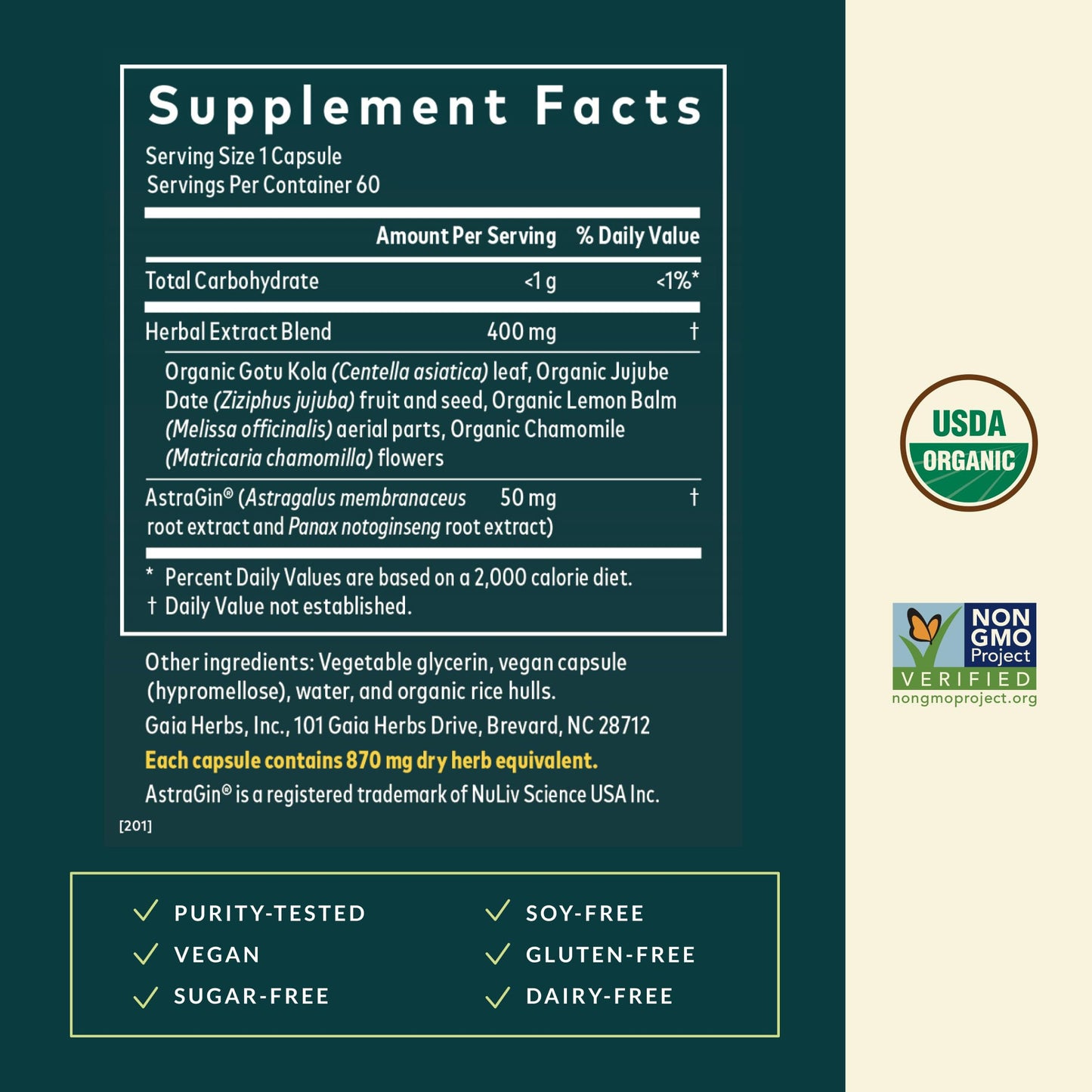 Liquid phyto capsules of Gaia Herbs Gut Revival for optimal gut permeability support.