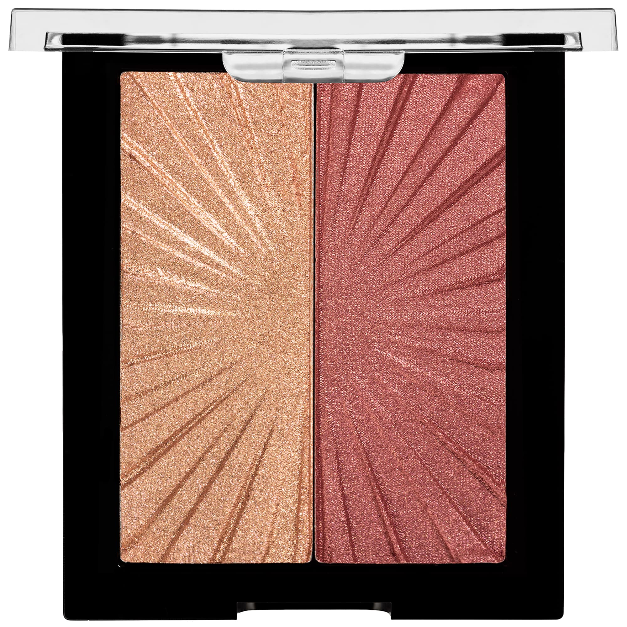 Wet N Wild Flash Me blush and highlighter opened showing dual pans