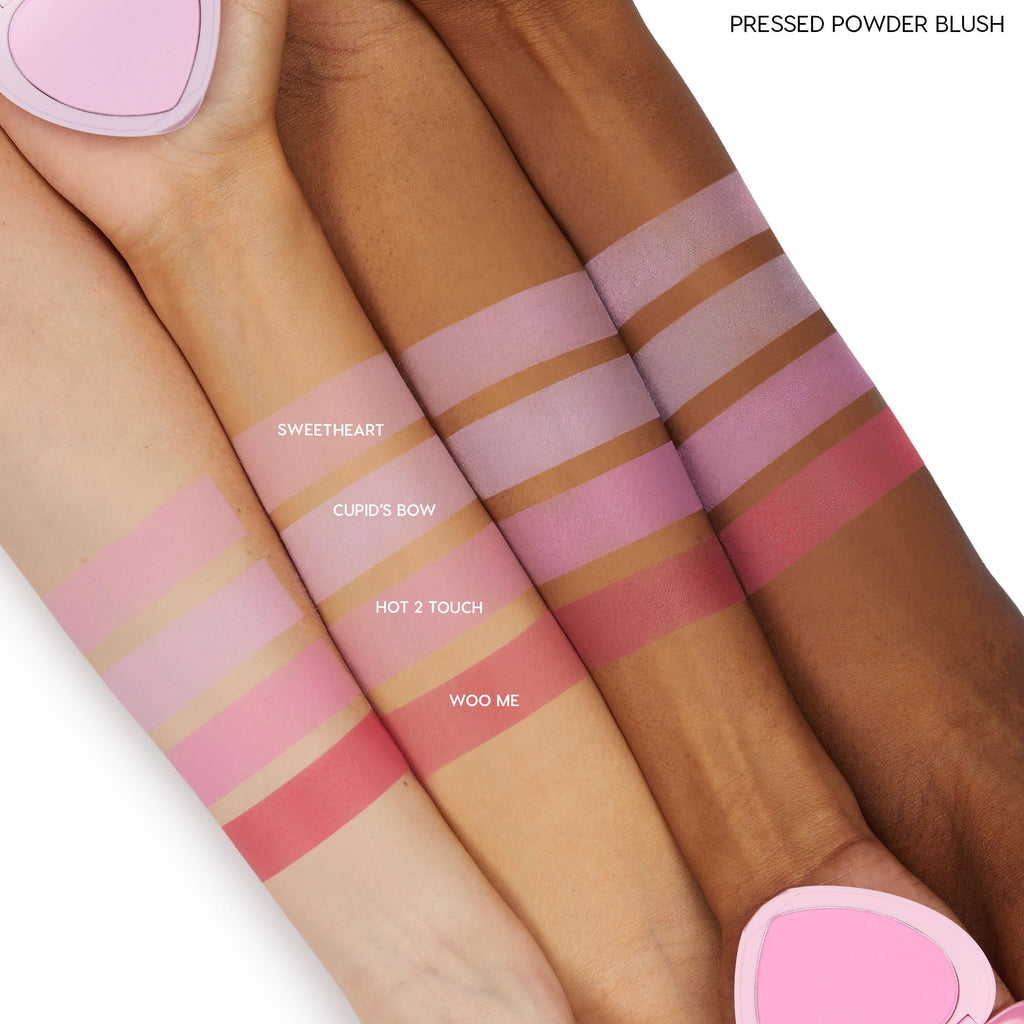 ColourPop bubble gum pink powder blush close up texture