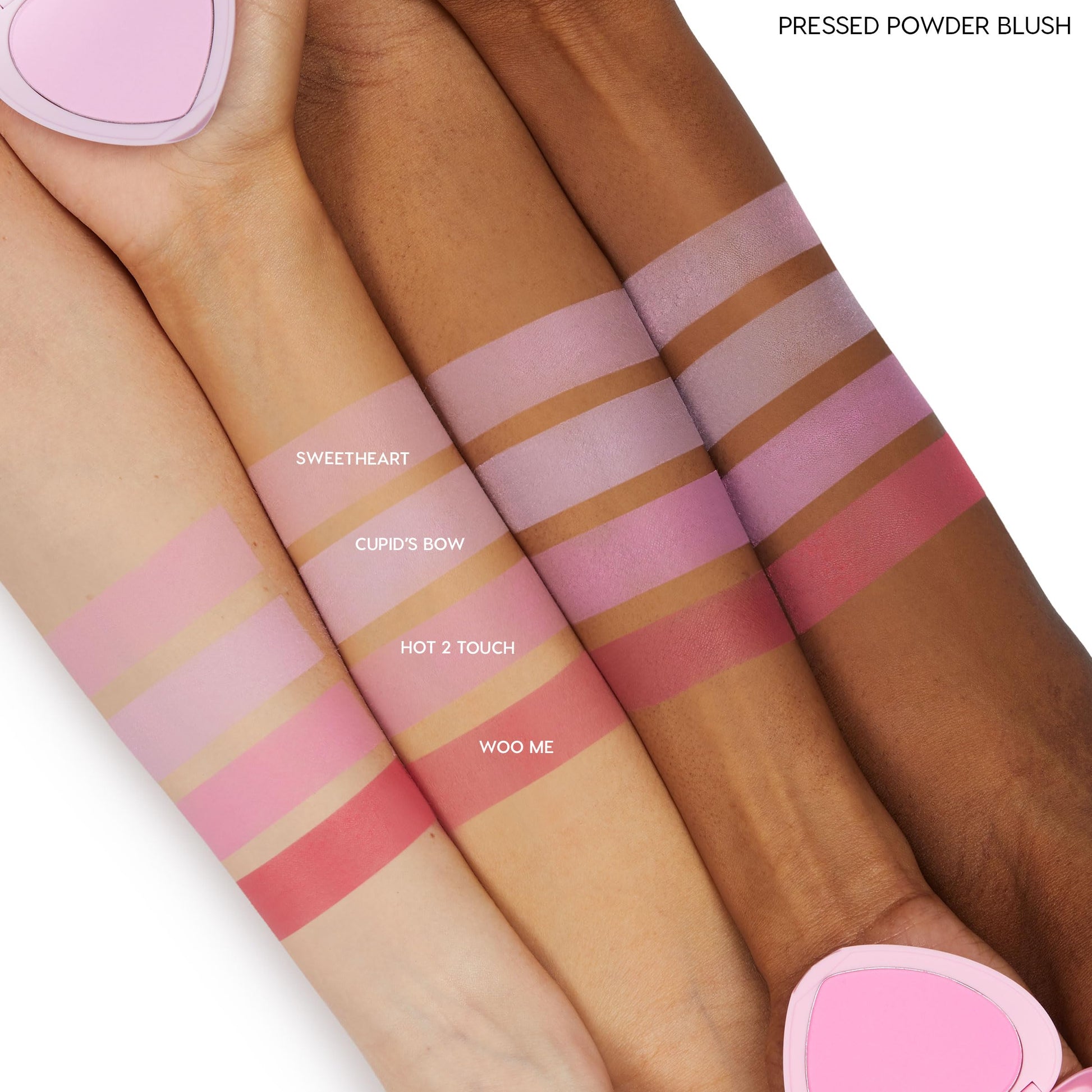 ColourPop Sweetheart blush texture and shade close up