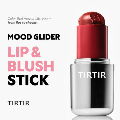 Creamy buildable blush stick texture close up view.