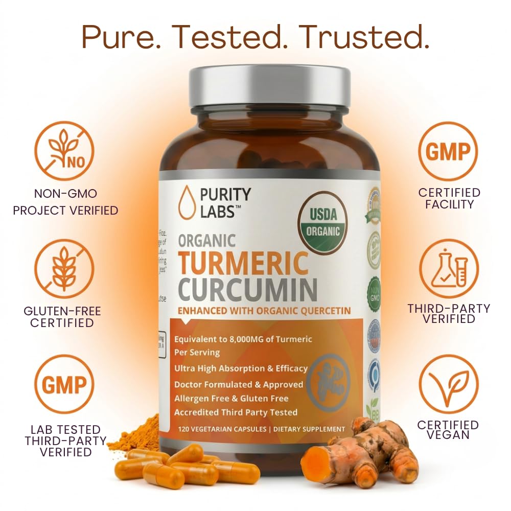 Organic turmeric and ginger capsules bottle for joint health