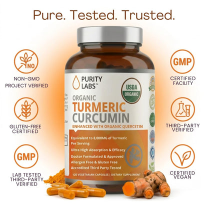 Organic turmeric and ginger capsules bottle for joint health
