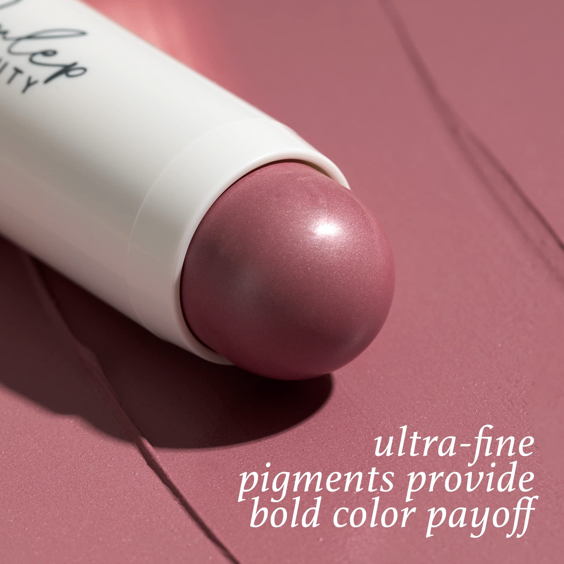 Julep cream blush stick showing texture and twist up mechanism for easy application.