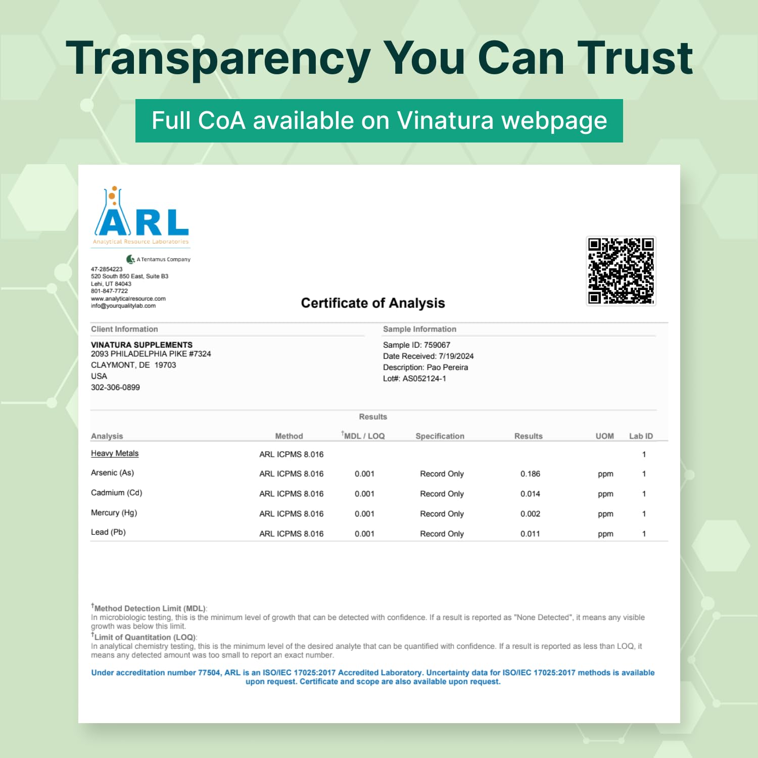 Vinatura allergen free labeling with no soy wheat or dairy icons