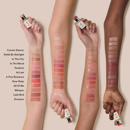 Creamy blush stick packaging of ILIA At Last dusty rose shade
