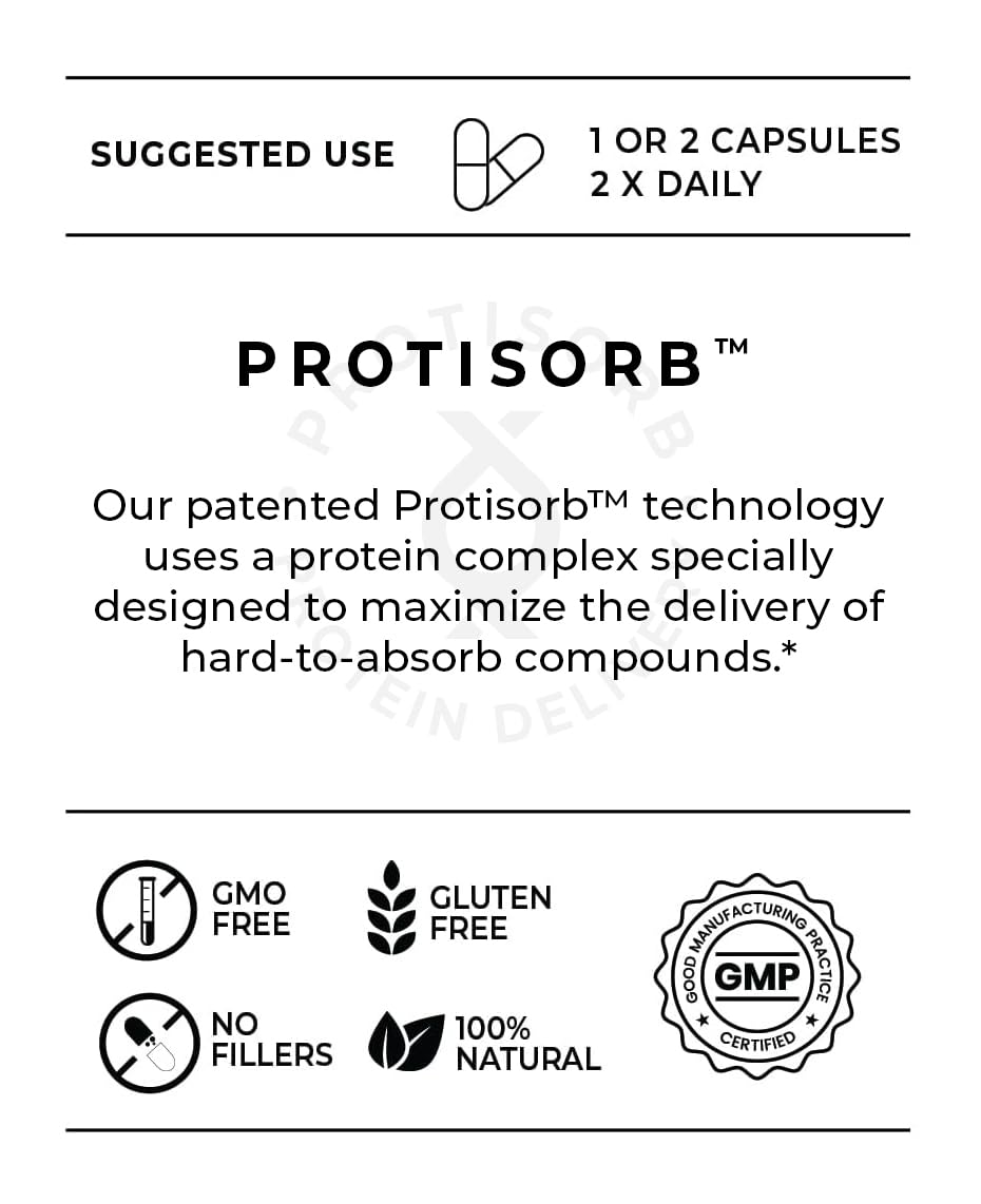 UltraCur turmeric supplement bottle showing Protisorb technology label