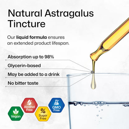 Bio Krauter Astragalus extract bottle showing the organic ingredients list and product facts