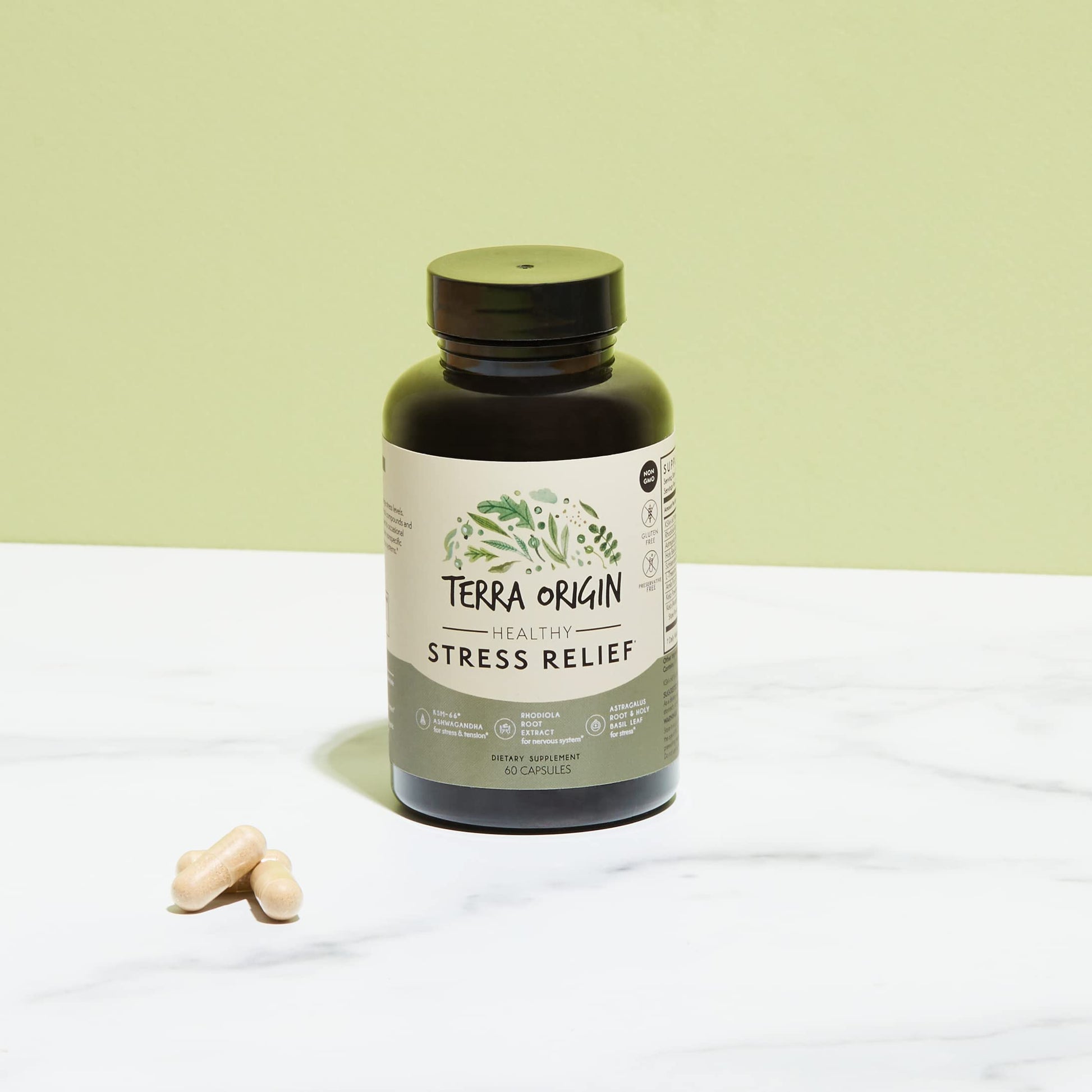 Terra Origin premium botanical wellness supplement for tension management