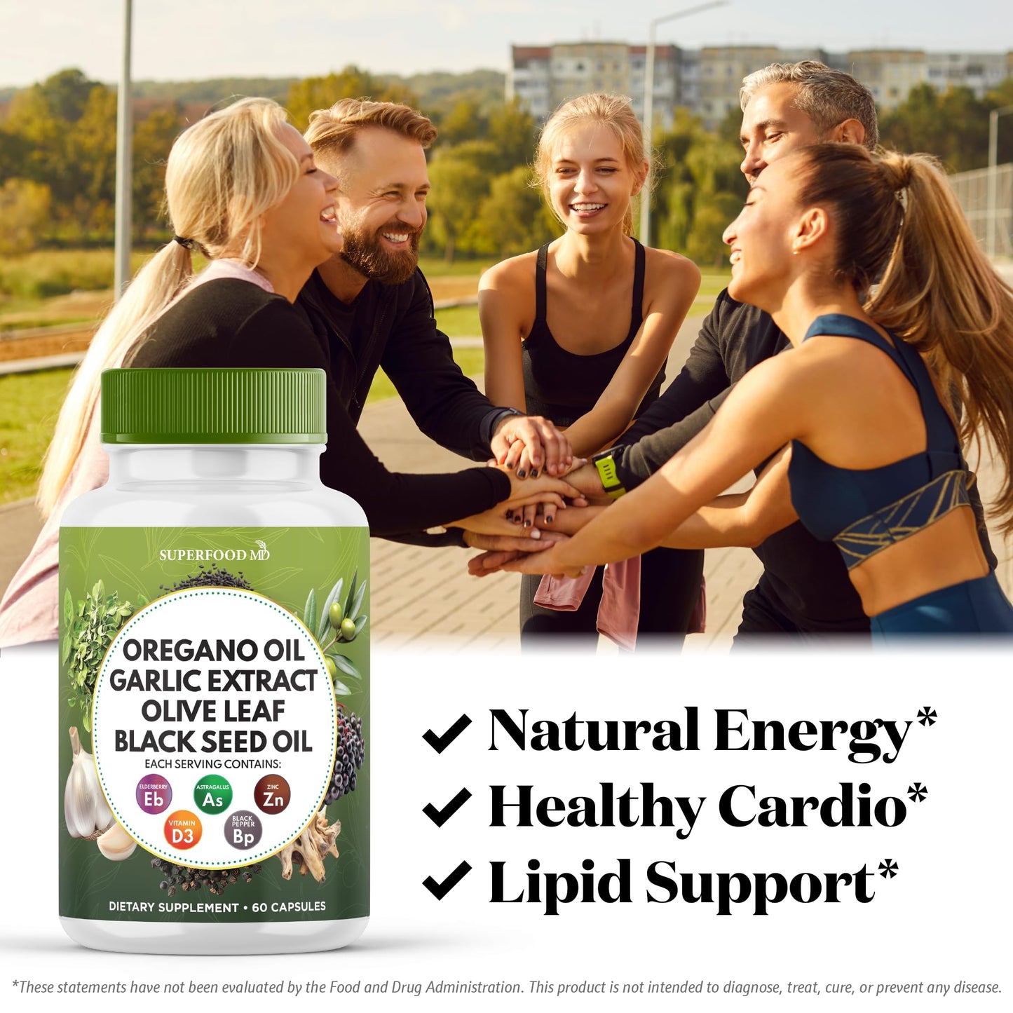 Premium black seed oil and oregano oil capsules packaging