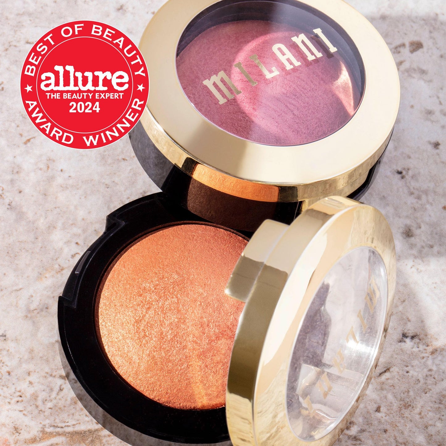 Natural matte finish rose blush powder by Milani Cosmetics