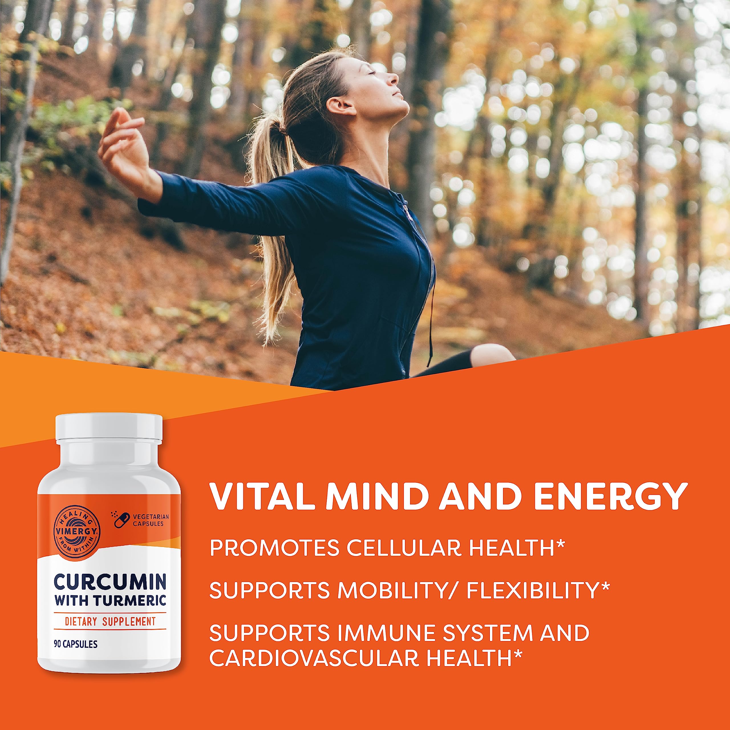 Vimergy Curcumin liquid-filled capsules supplement facts label