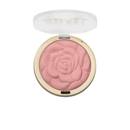 Authentic Milani rose petal pressed powder blush open compact