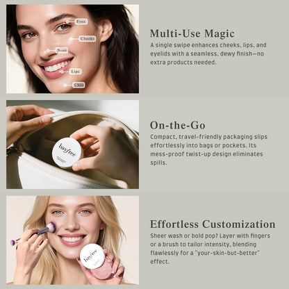 Bayfree makeup balm side profile showing the 0.63 Ounce product volume details.