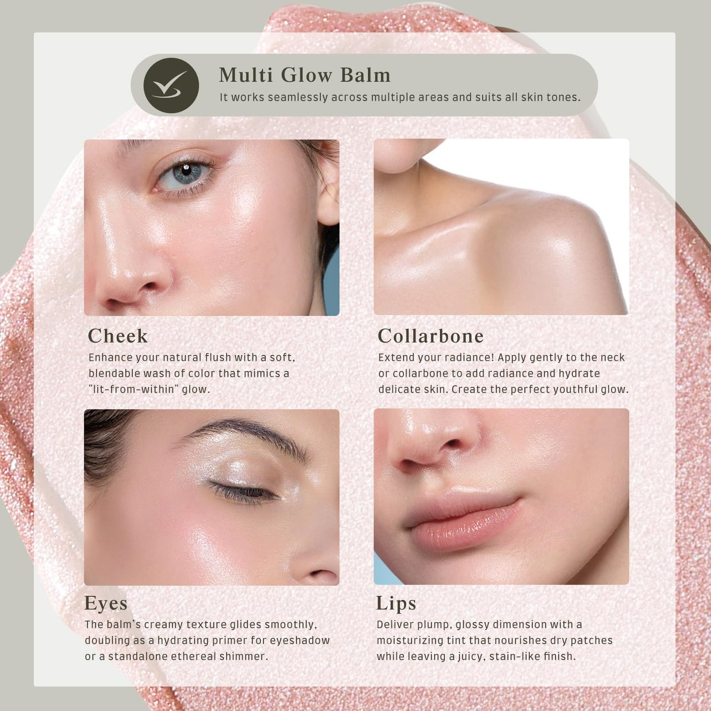 Bayfree multi use makeup balm open compact showing the smooth hydrating texture.
