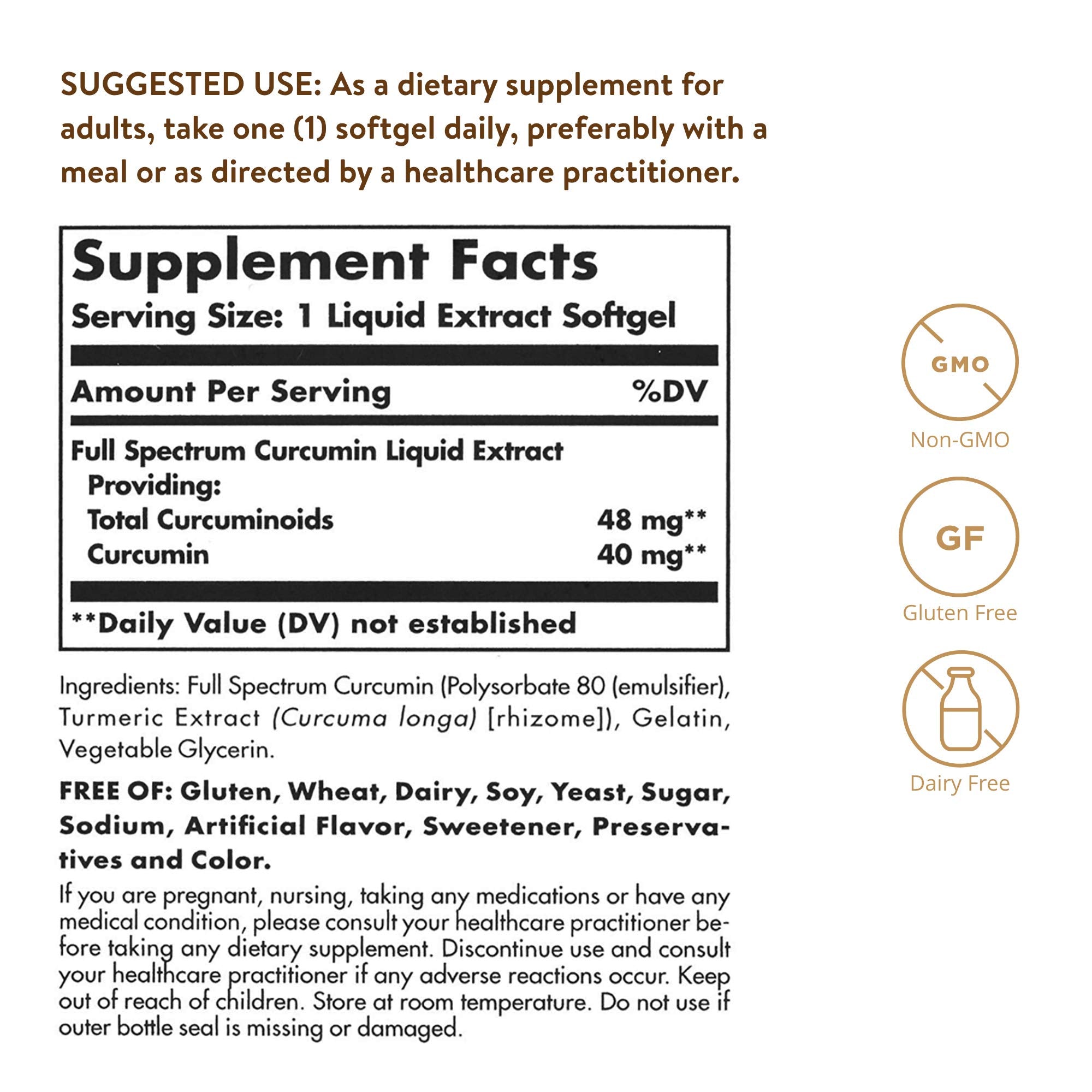 Solgar Full Spectrum Curcumin liquid extract softgel close up