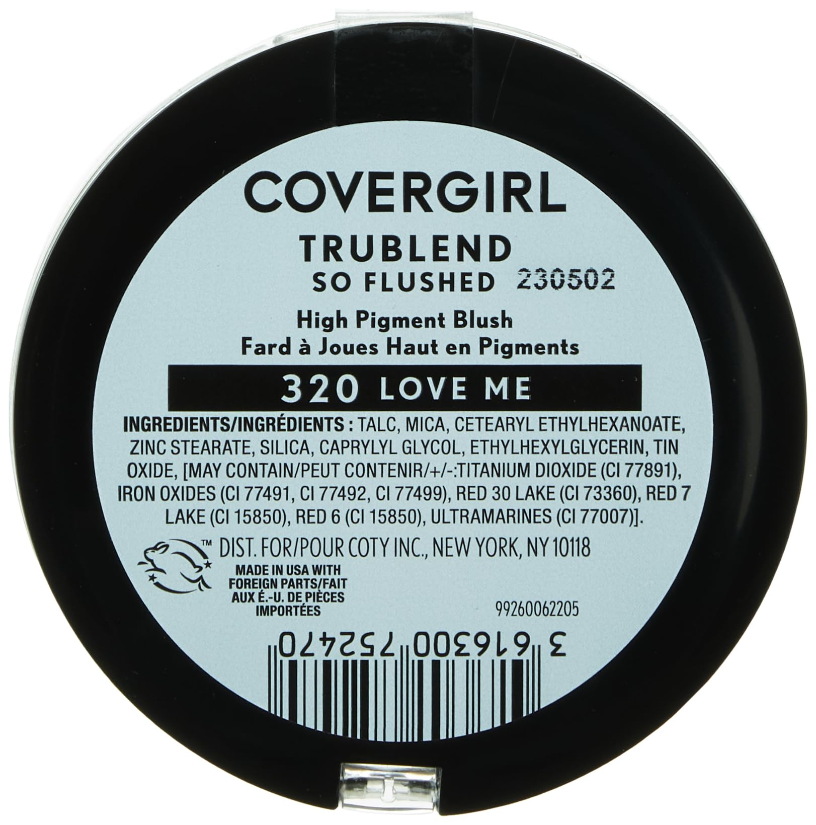 Covergirl Love Me blush compact opened showing shade