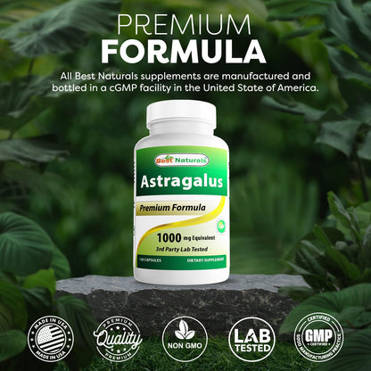 Gluten free and non GMO certified astragalus root extract label