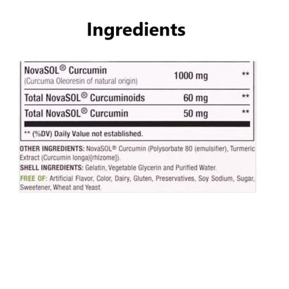 Authentic A1Vitality NovaSOL Turmeric Curcumin USA import packaging
