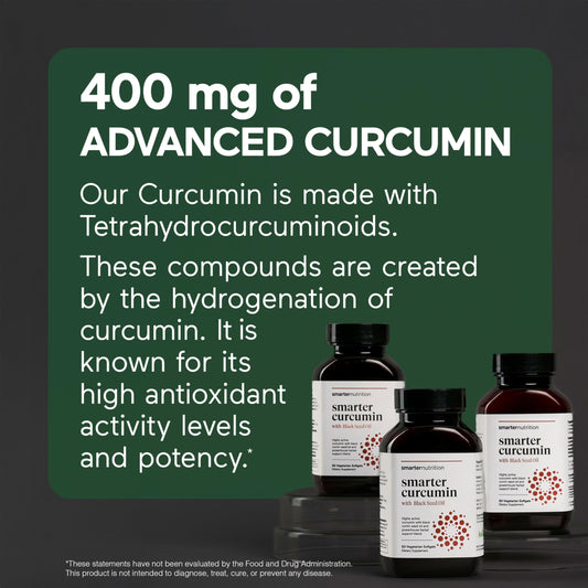 Smarter Nutrition Curcumin 60 vegetarian softgels supplement bottle