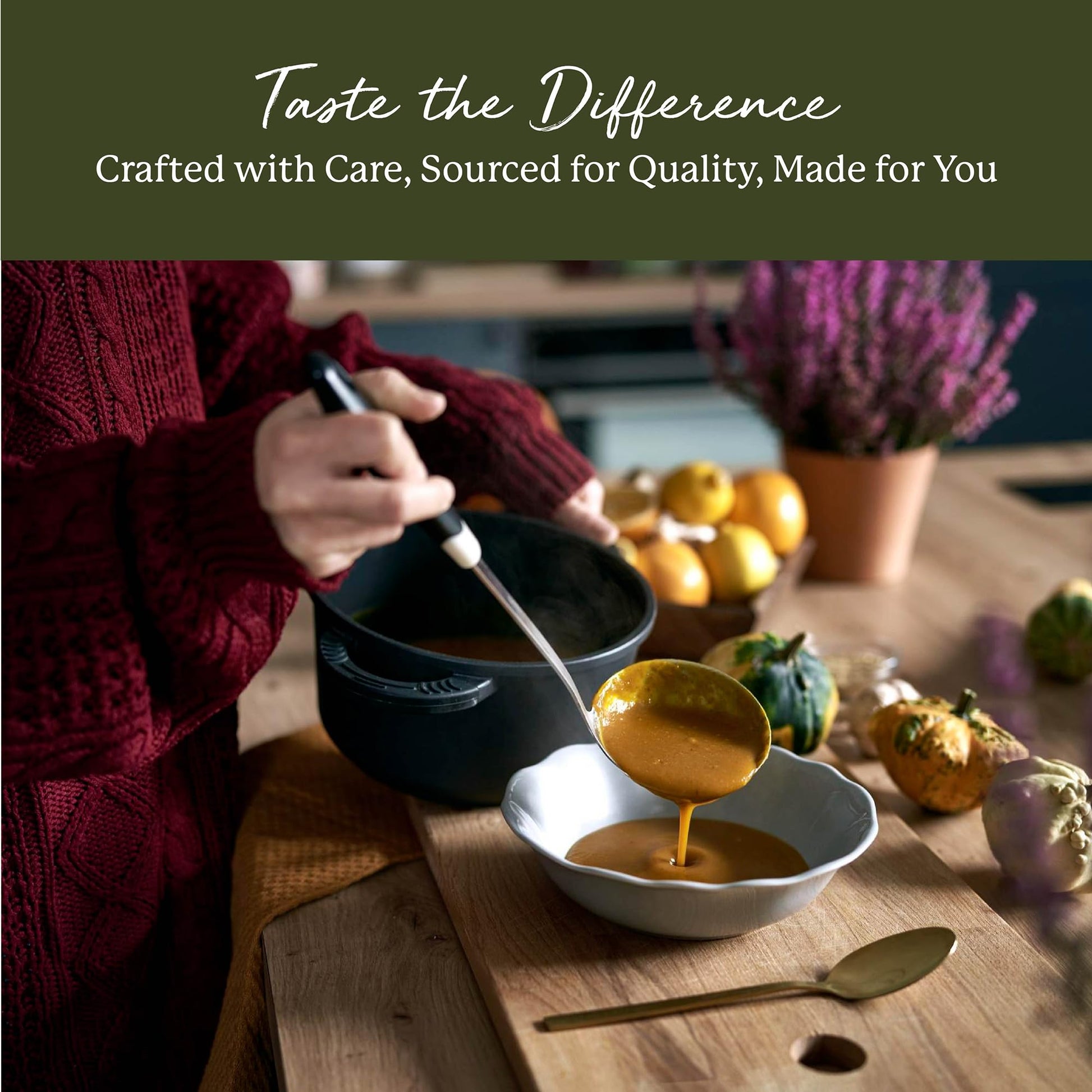 Resealable bulk pouch of Starwest Botanicals herbal tea supplement placed on a clean wooden kitchen countertop.
