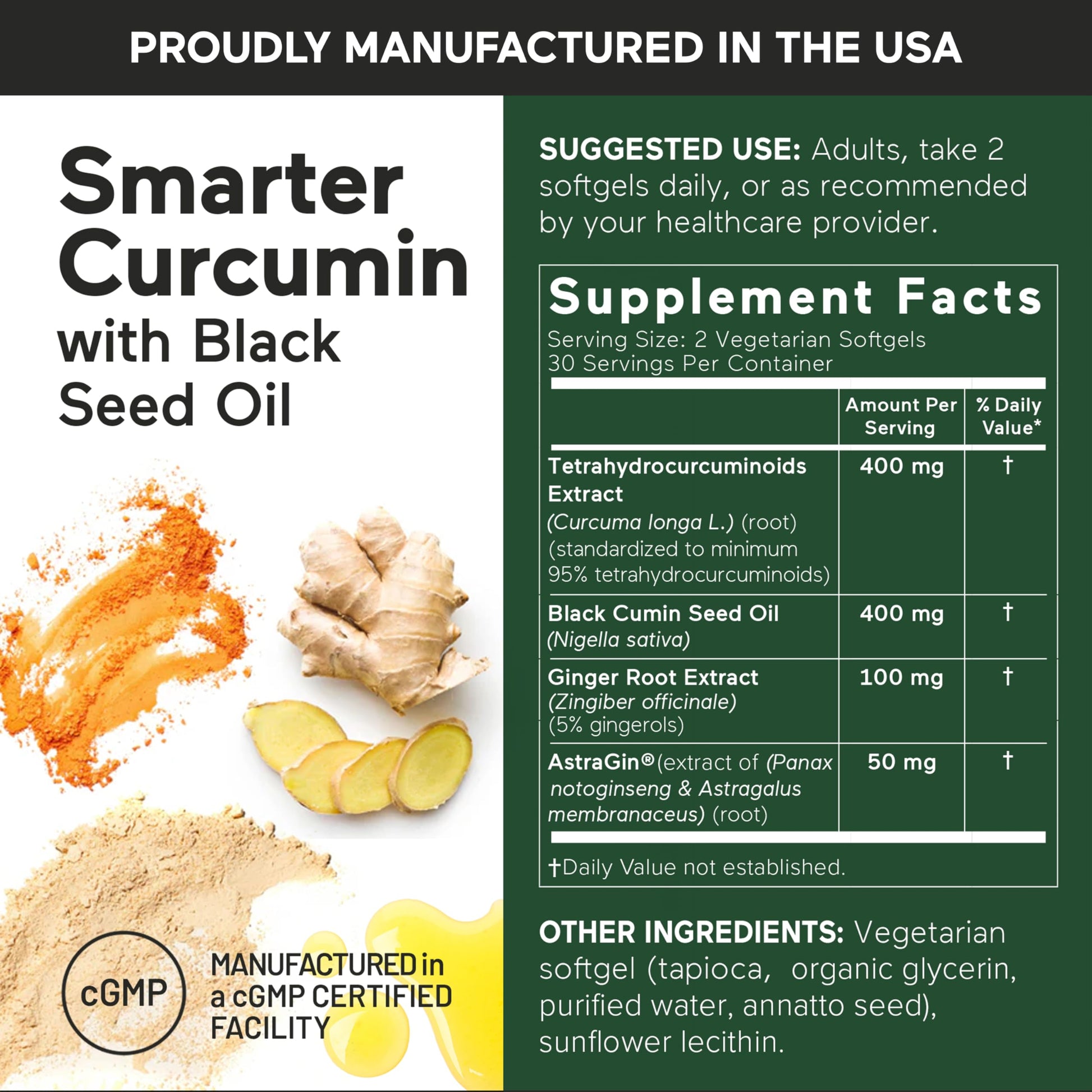 Smarter Nutrition Curcumin bottle next to softgels supplement
