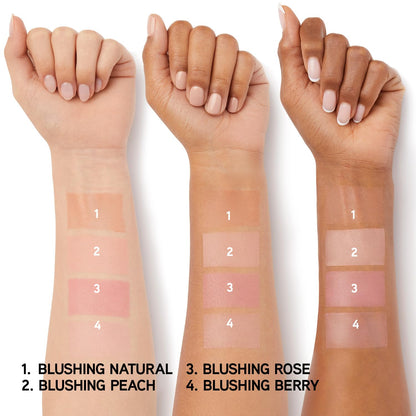 Hypoallergenic Physicians Formula powder blush compact back label showing ingredients list