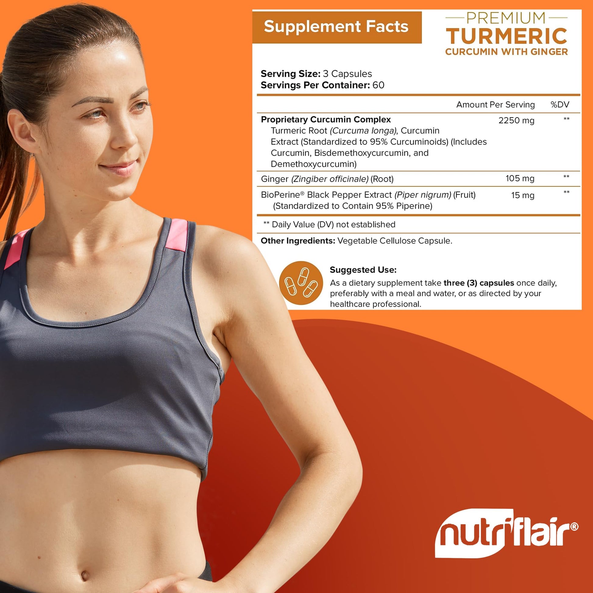 NutriFlair Turmeric Curcumin BioPerine branding