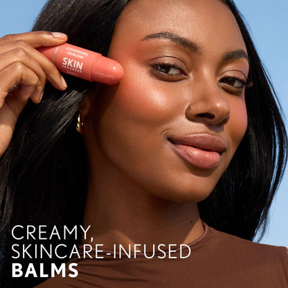 CoverGirl TruBlend blush stick twist-up mechanism and pink travel-friendly packaging