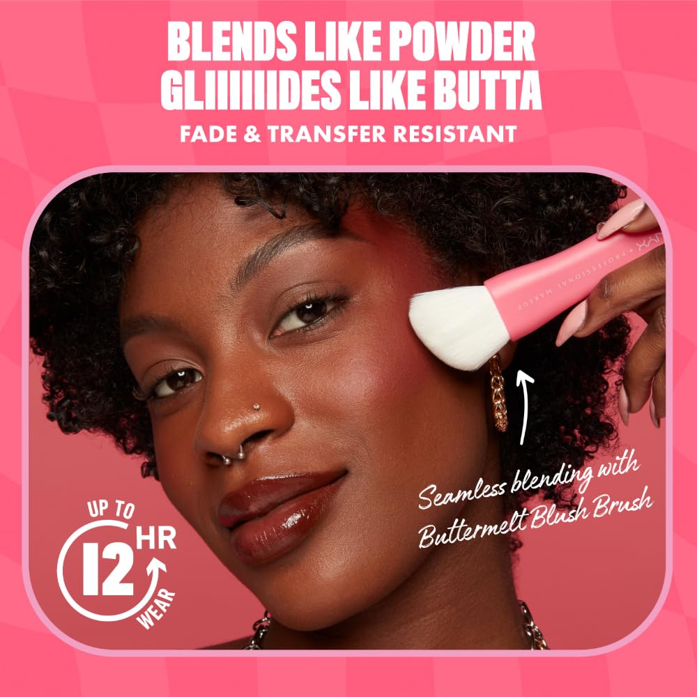 Cruelty free smooth gliding cheek blush product angle