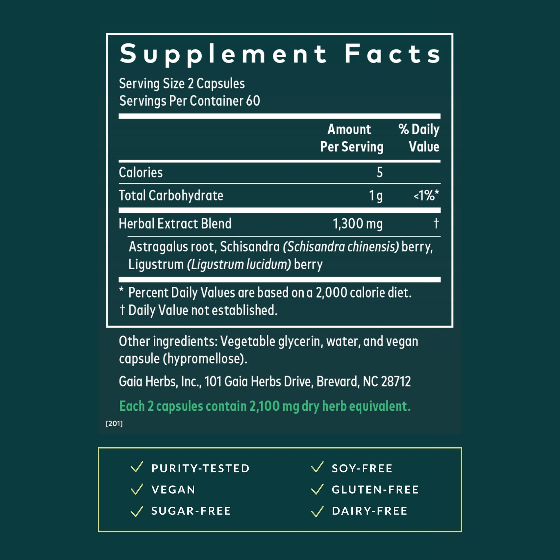 Vegan liquid phyto capsules of Gaia Herbs Astragalus Supreme showing the dark concentrated herbal extract