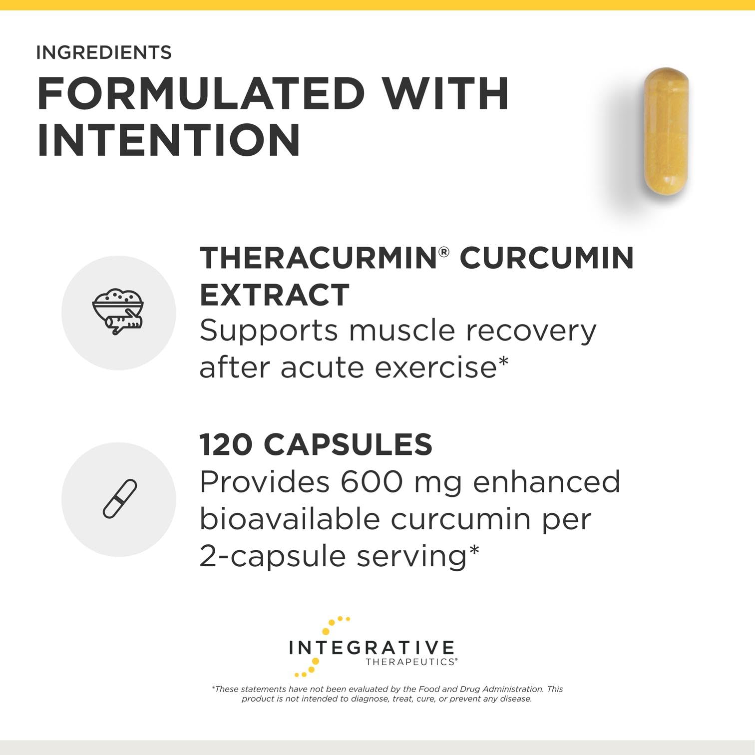 Integrative Therapeutics Theracurmin HP capsules nutritional information label