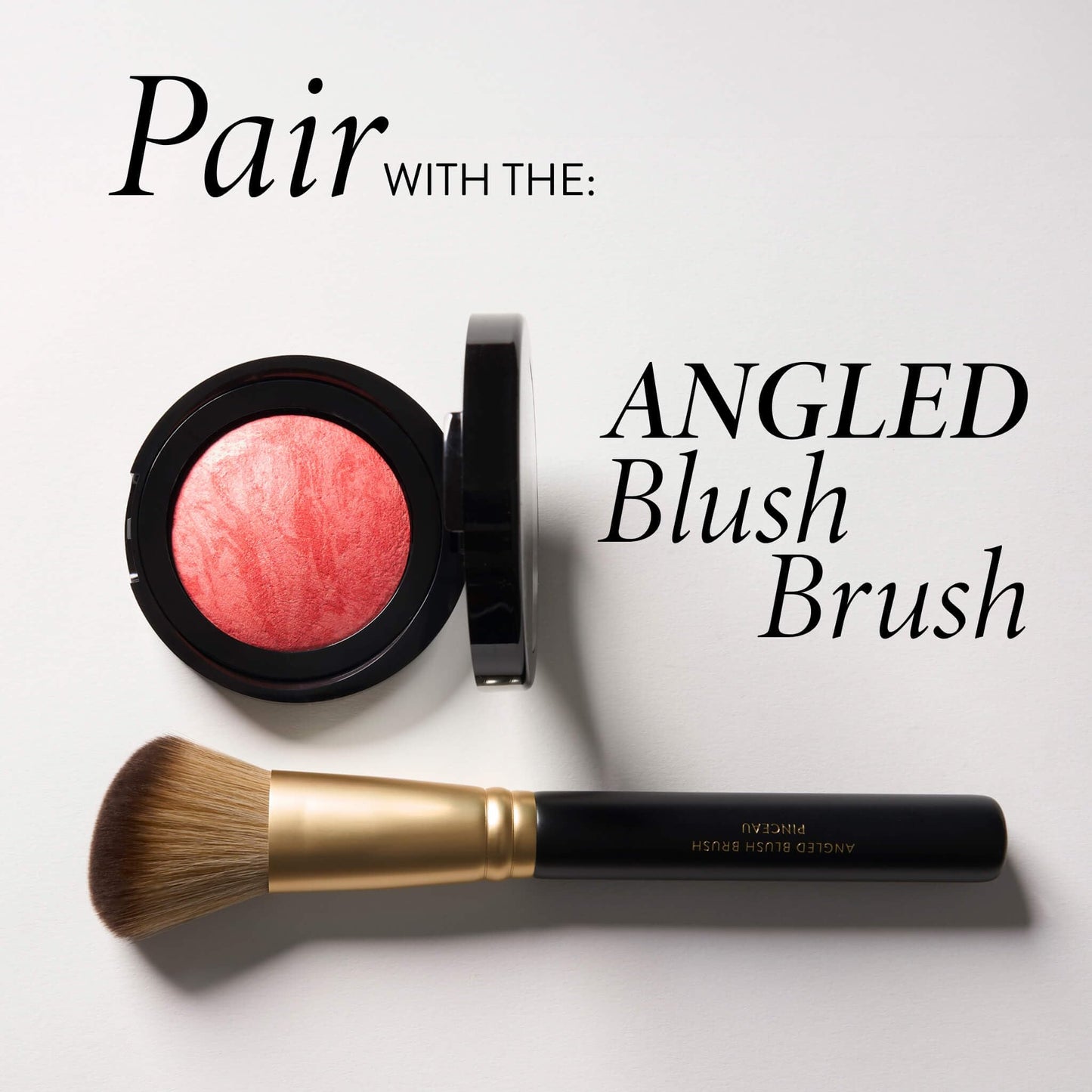 Laura Geller Pink Buttercream imported baked blush showing side profile and compact dimensions.