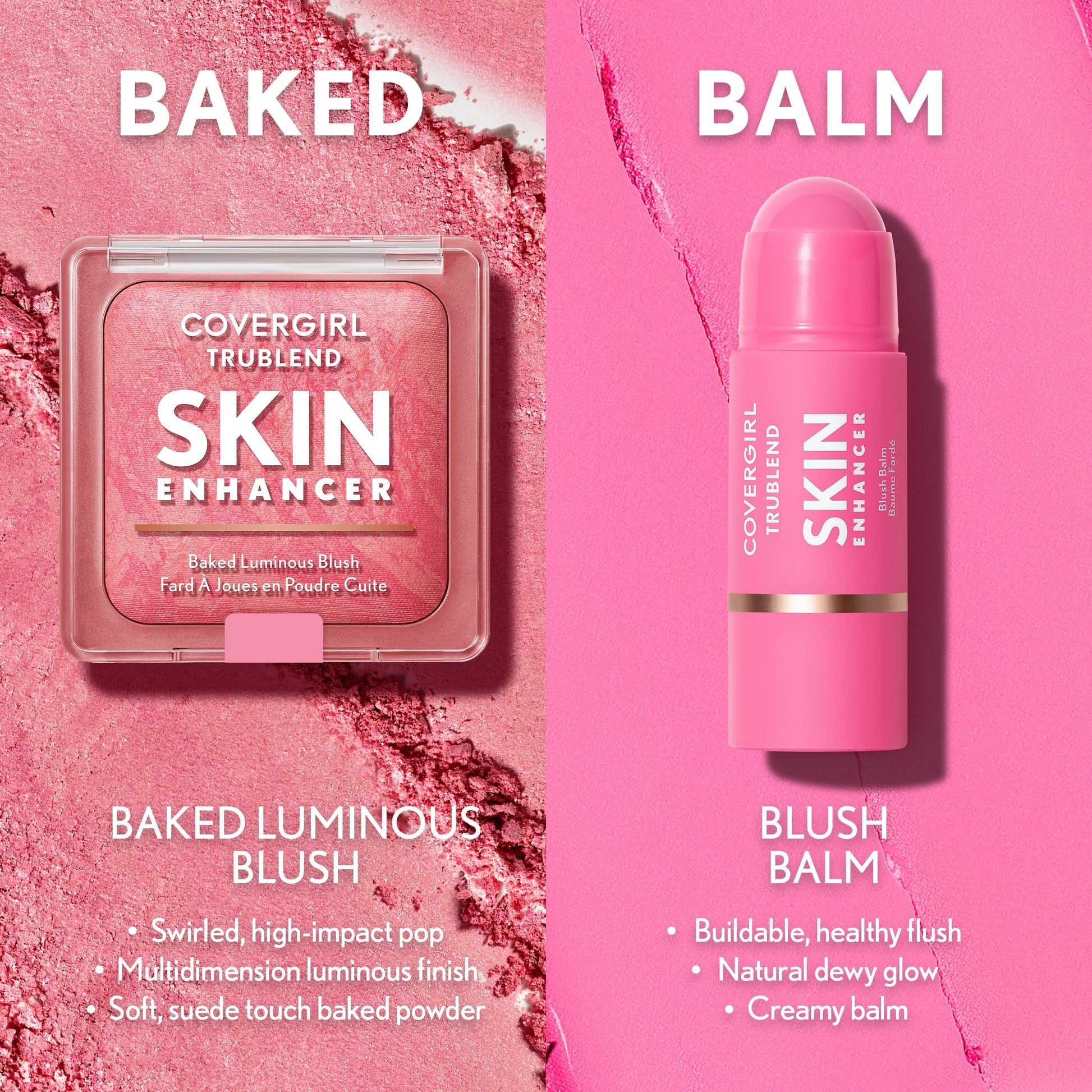Pore blurring face makeup blush compact for a natural radiant glow