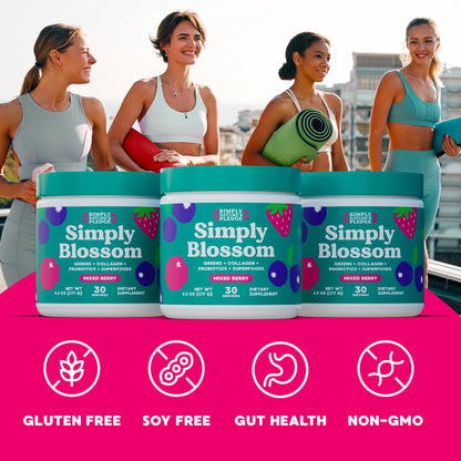 Premium daily greens and superfood powder jar with organic ingredients